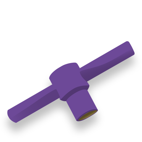 Removable purple key for recycled water taps