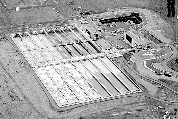 Airial photograph of Black Rock sewerage treatment plant