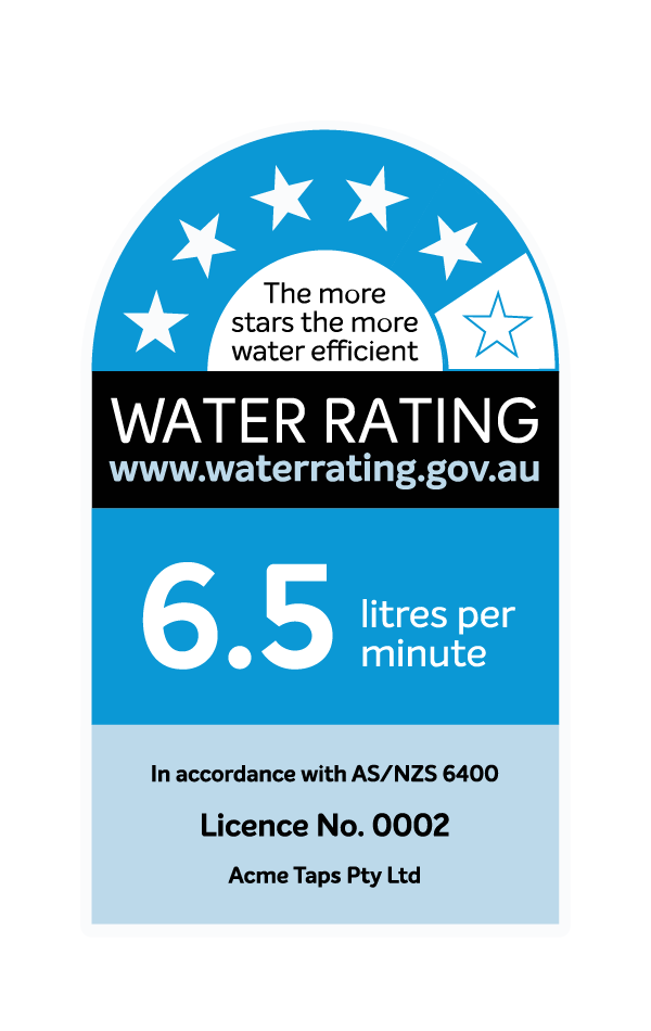 Water Efficiency Labelling and Standards - sticker