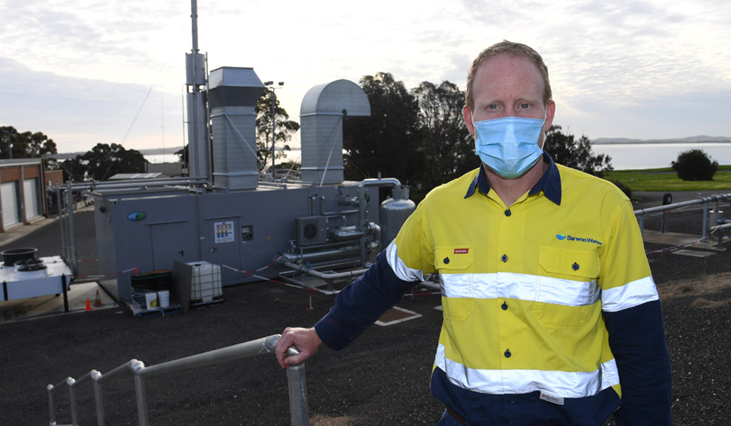 Shaun Cumming, General Manager Infrastructure and Technology, at the Colac Water Reclamation Plant.